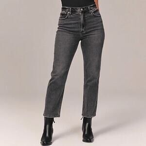 Abercrombie & Fitch Women's Gray Straight Leg Jeans
